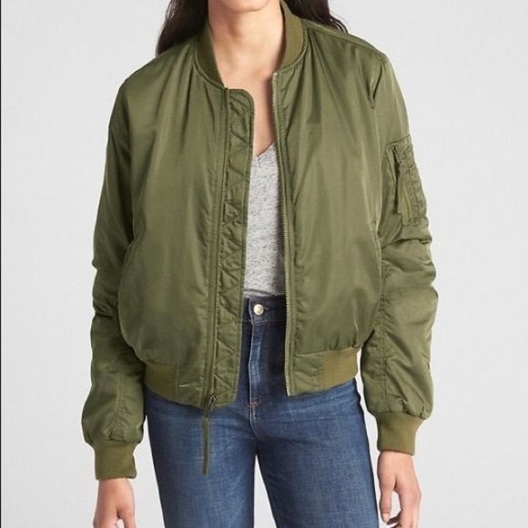 SOLD | GAP Satin Bomber Jacket | Women's Small - Picture 1 of 12